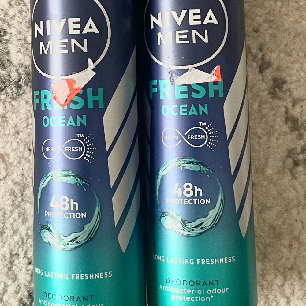 NEW Lot of 2 Nivea fresh ocean 24h protection deodorant 150ml